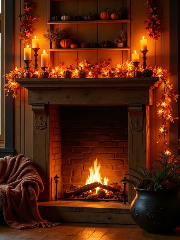 rustic halloween decor accents