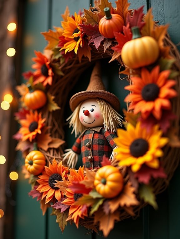 rustic scarecrow halloween decor