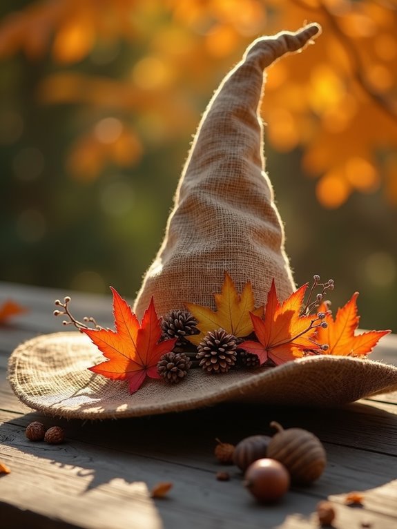 rustic witch hat decor