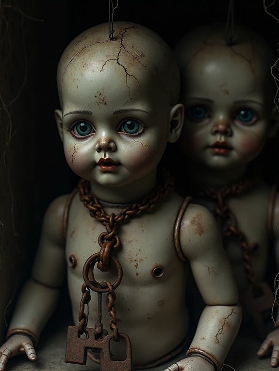rusty unsettling doll decorations