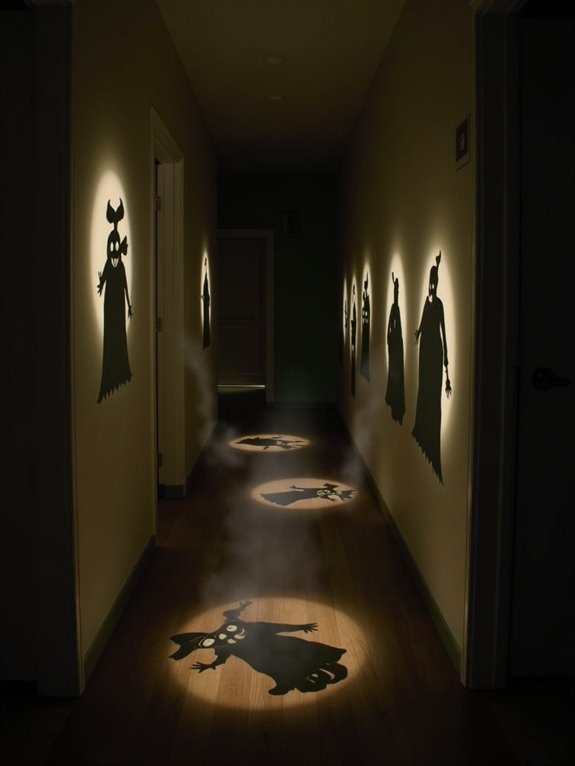 scary silhouette wall lights