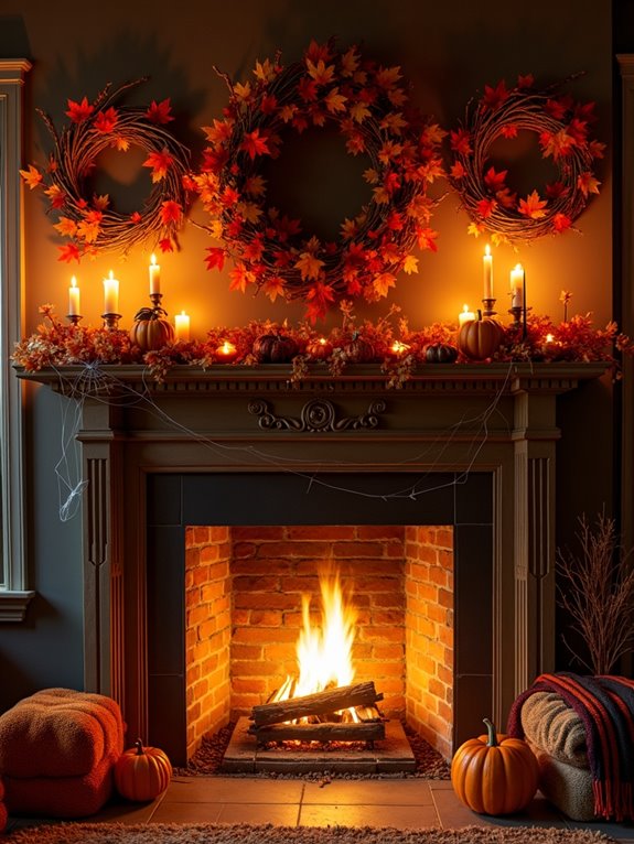 seasonal harvest themed wreath decor