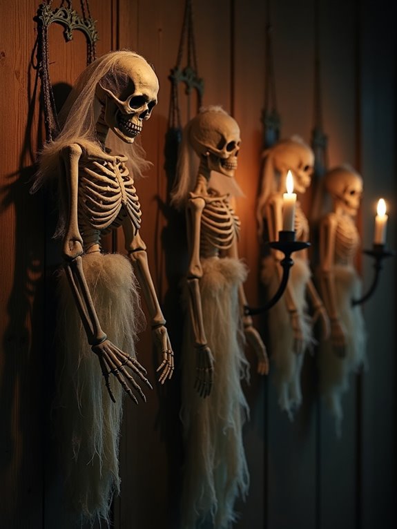 seasonal skeleton wall decor