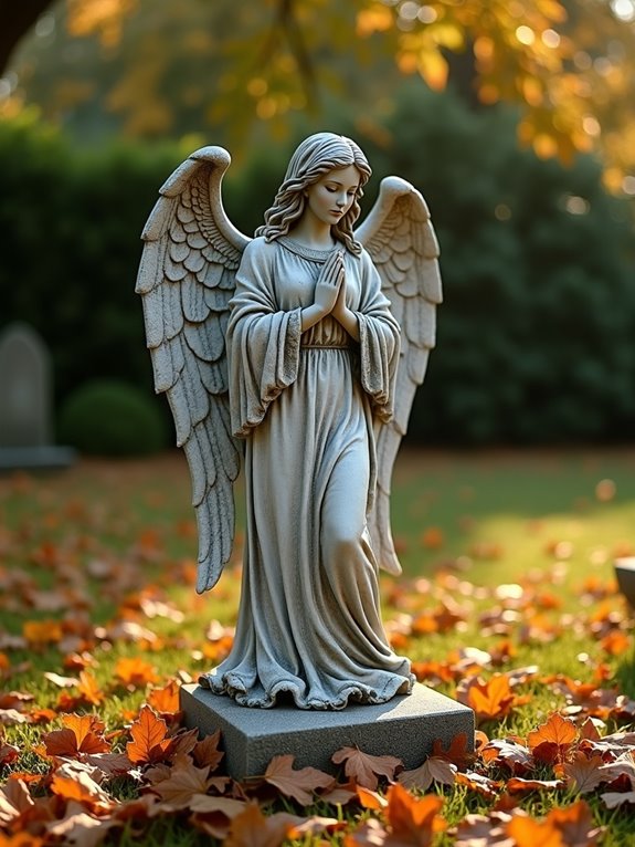 serene angelic tombstone creation
