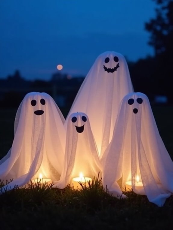 silhouette ghost lantern d cor