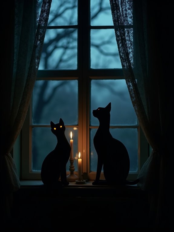 sinister black cat silhouette