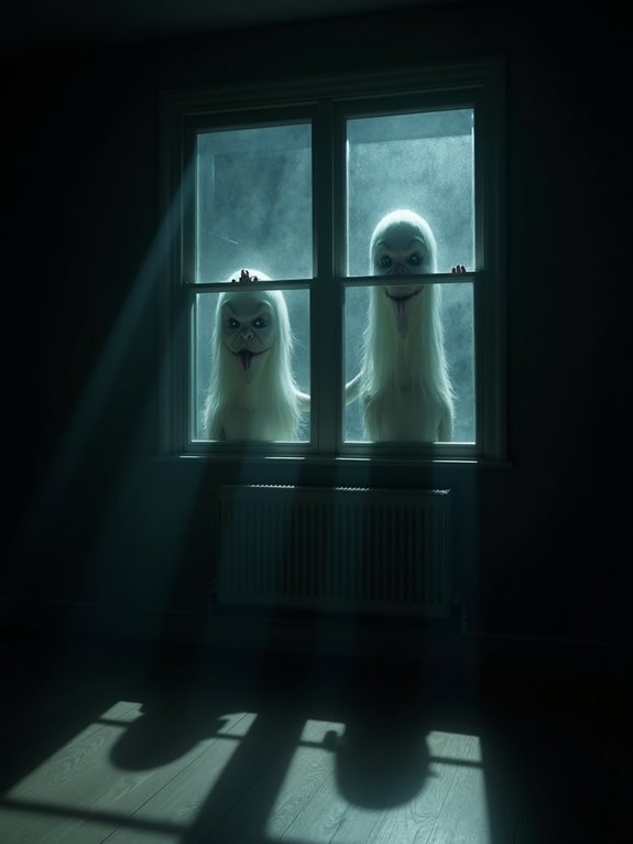 sinister eyes create suspense