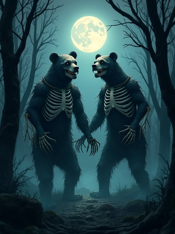 skeleton bears enhance halloween