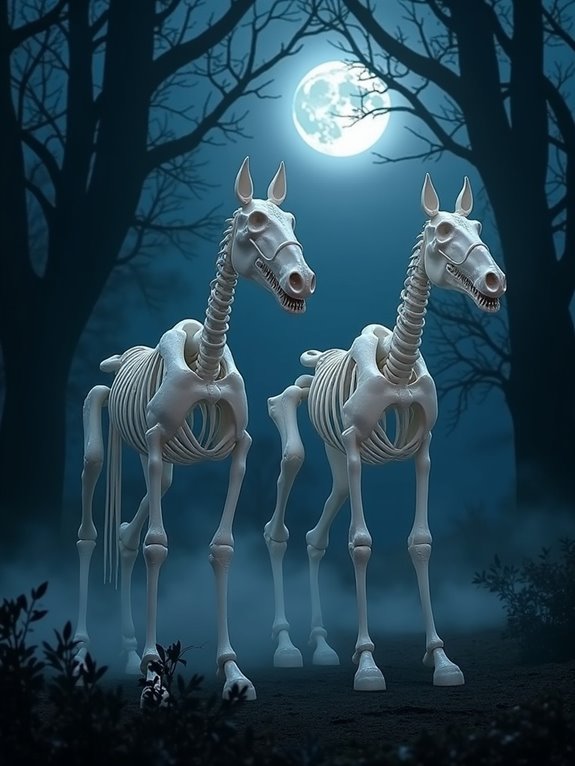 skeleton horses halloween d cor