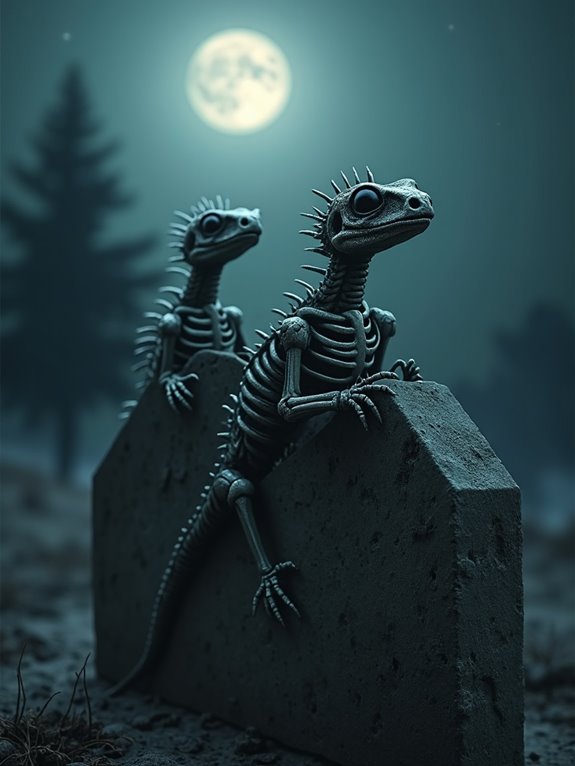 skeleton lizards enhance decor