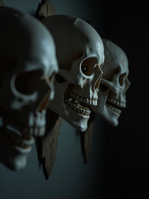 skeleton masks enhance decor