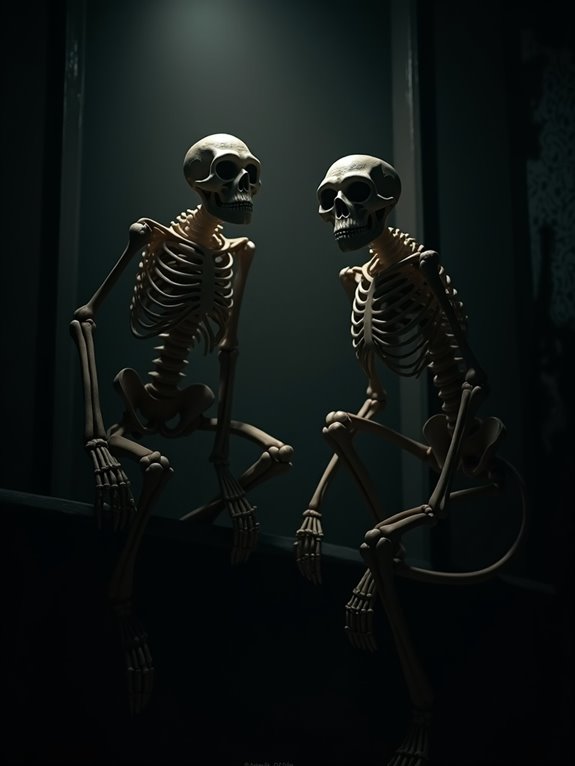 skeleton monkeys decorate halloween