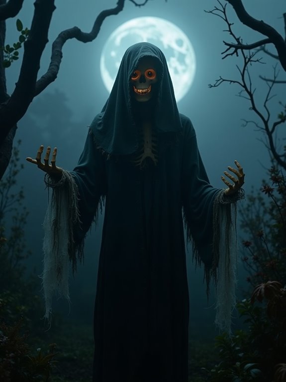 skeleton scarecrow halloween decoration