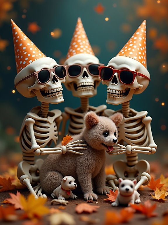 skeletons and pets fun