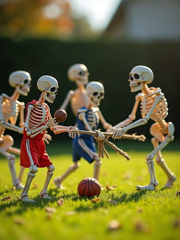 skeletons sports fun display