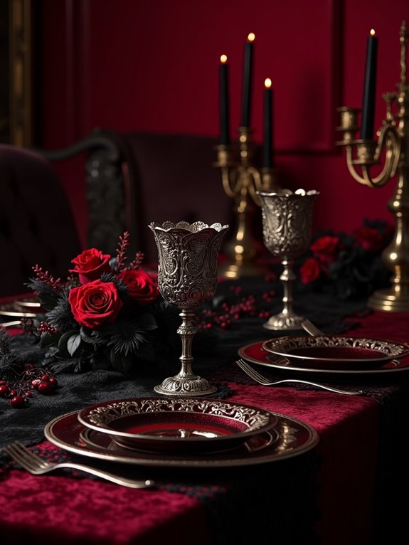 sophisticated vampire themed decor