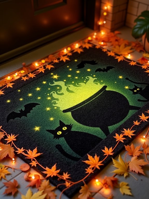 spellbinding halloween doormat decor