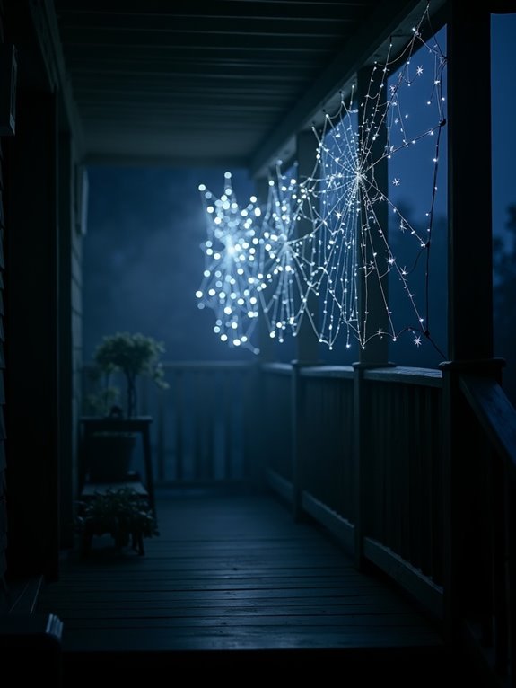 spider web lights decoration