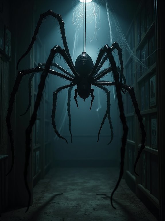 spine chilling hanging spider decorations