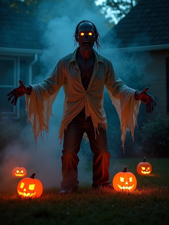 spine chilling inflatable zombie display