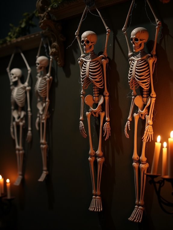 spine chilling skeleton wall murals