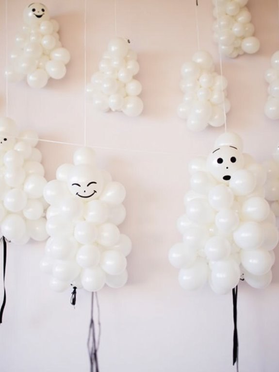 spooky balloon ghost garland