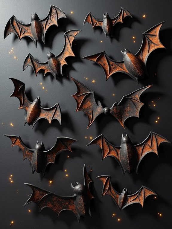 spooky bat wall decor