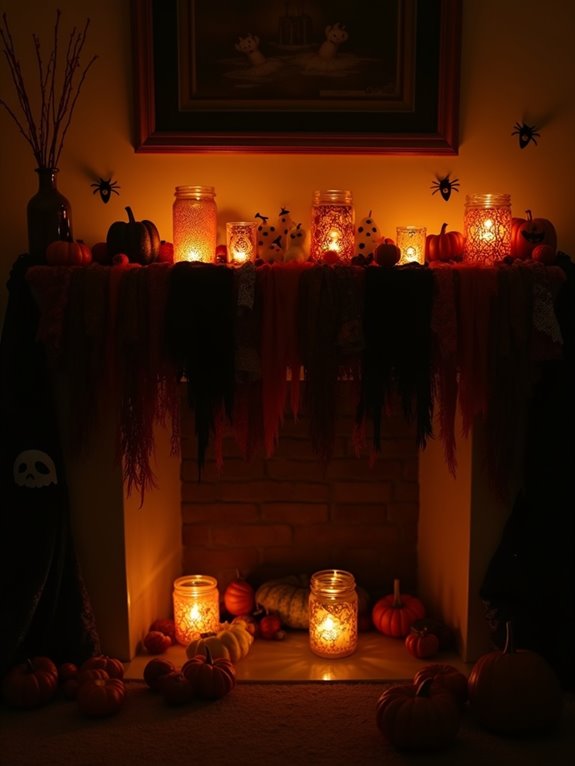 spooky candle arrangement ideas