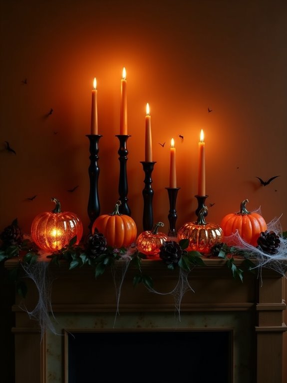 spooky candle arrangements ambiance