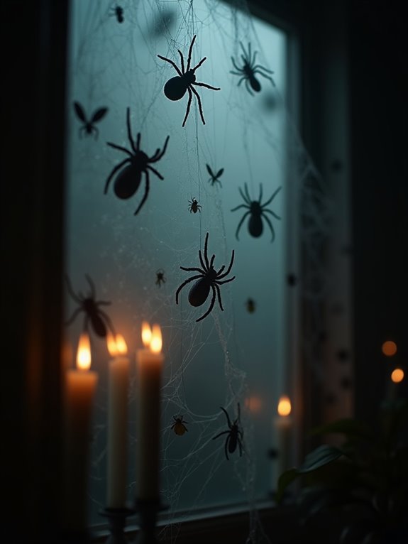 spooky decor with insects