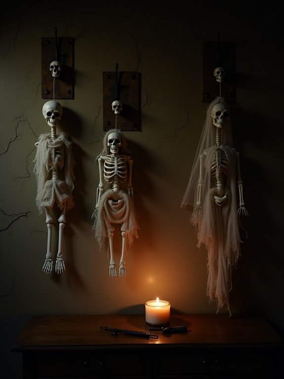 spooky diy skeleton wall art