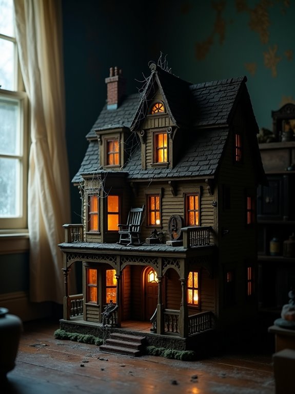 spooky dollhouse living room