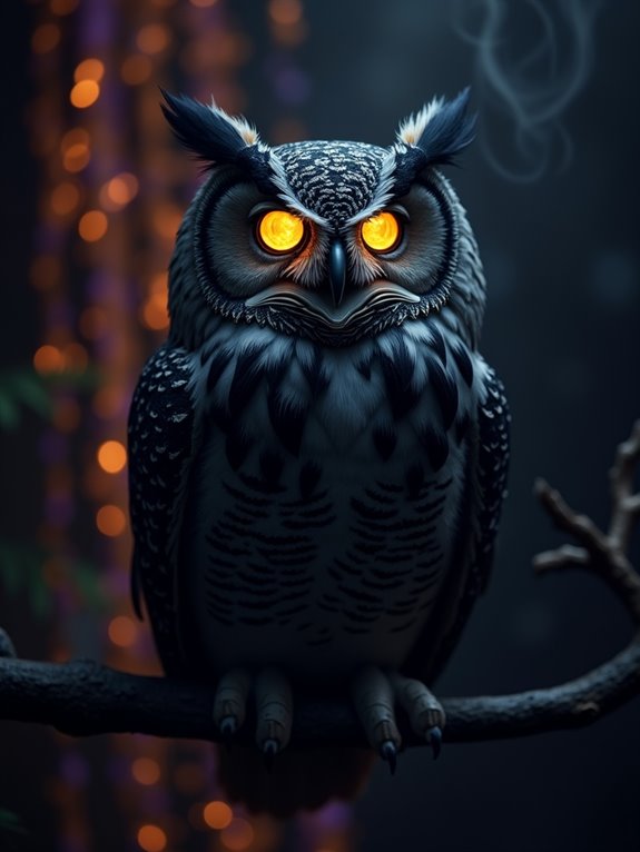 spooky enchanting owl decal