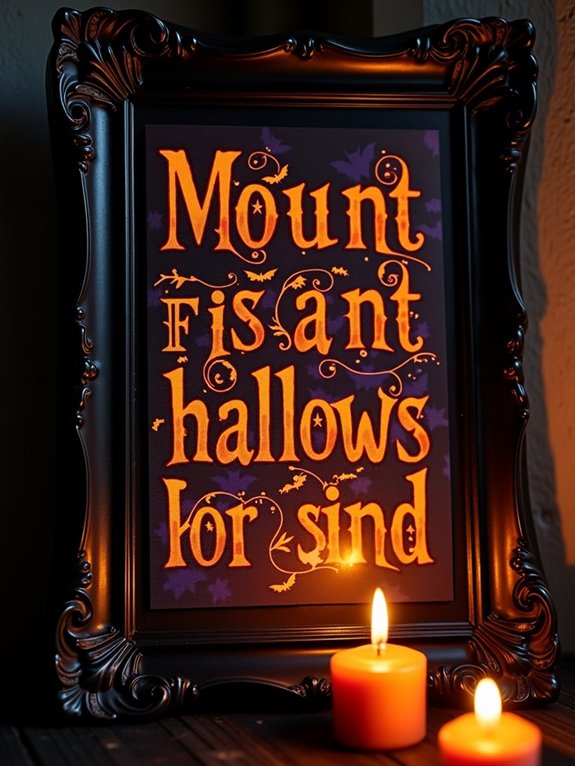 spooky festive typography display