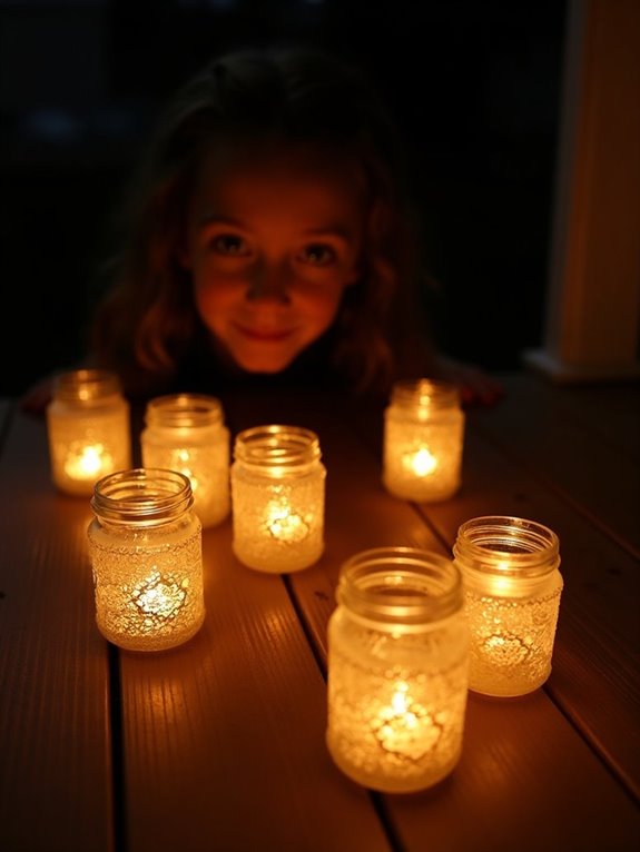 spooky flickering candle ambiance