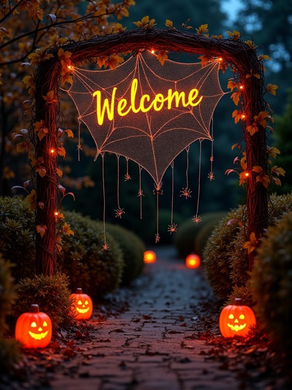 spooky front porch decoration