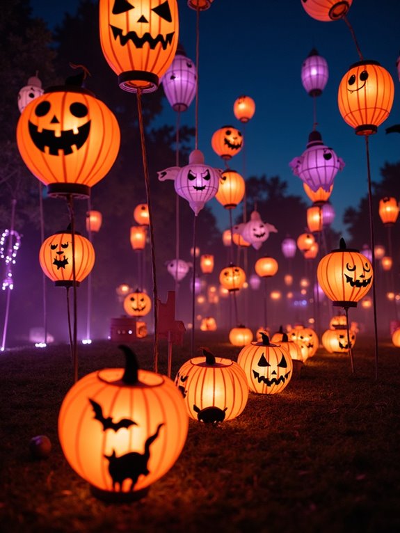 spooky halloween paper lanterns