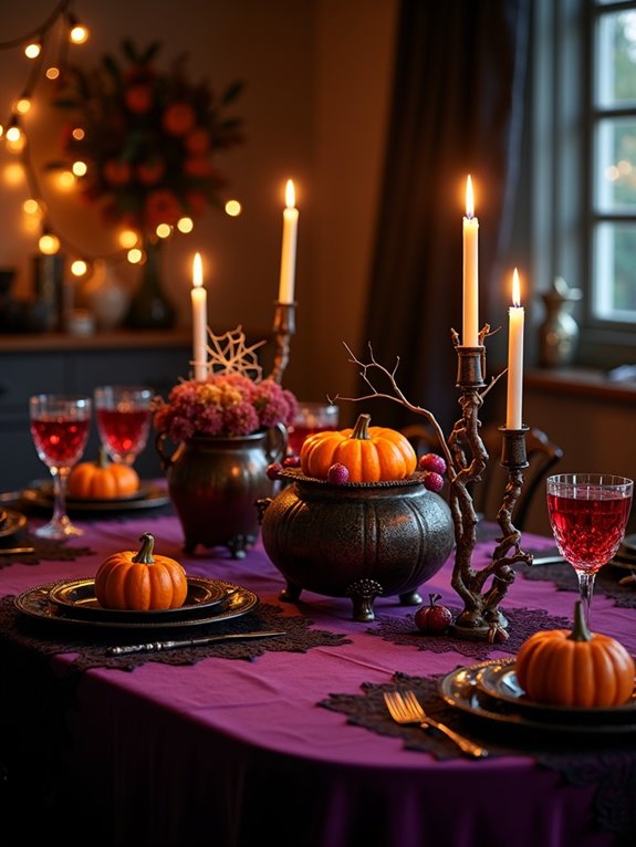 spooky halloween table decor