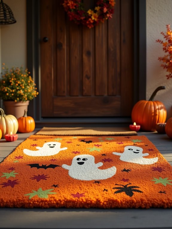 spooky halloween welcome mat