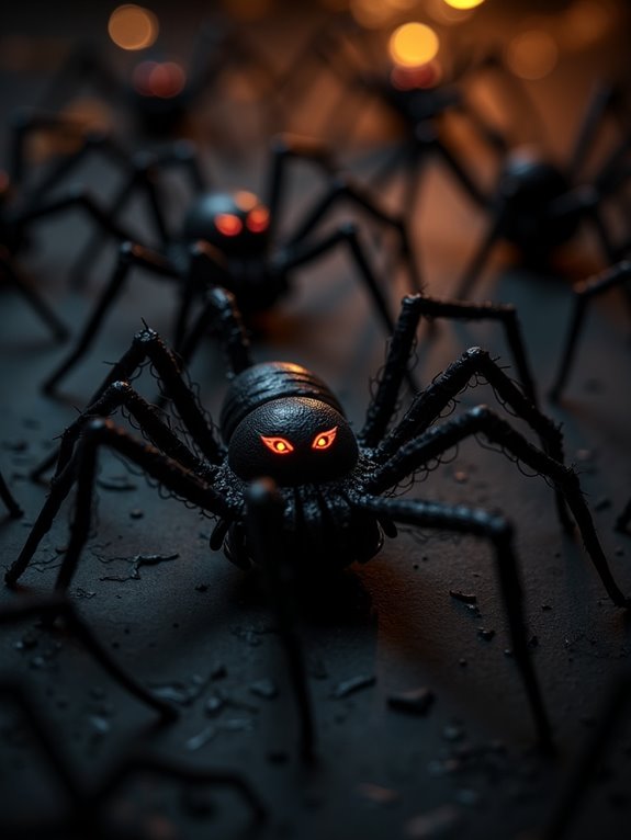 spooky illuminated spider lights