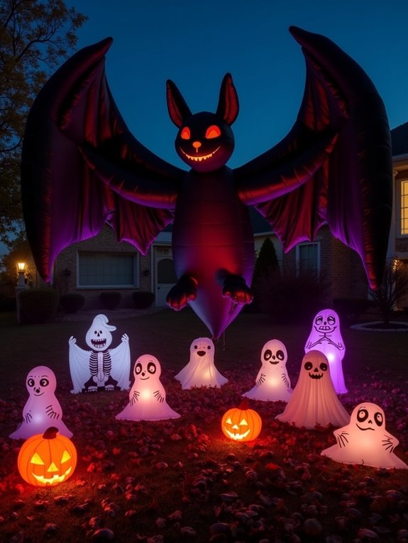 spooky inflatable bat decorations