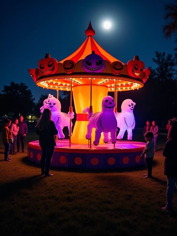 spooky inflatable carousel charm