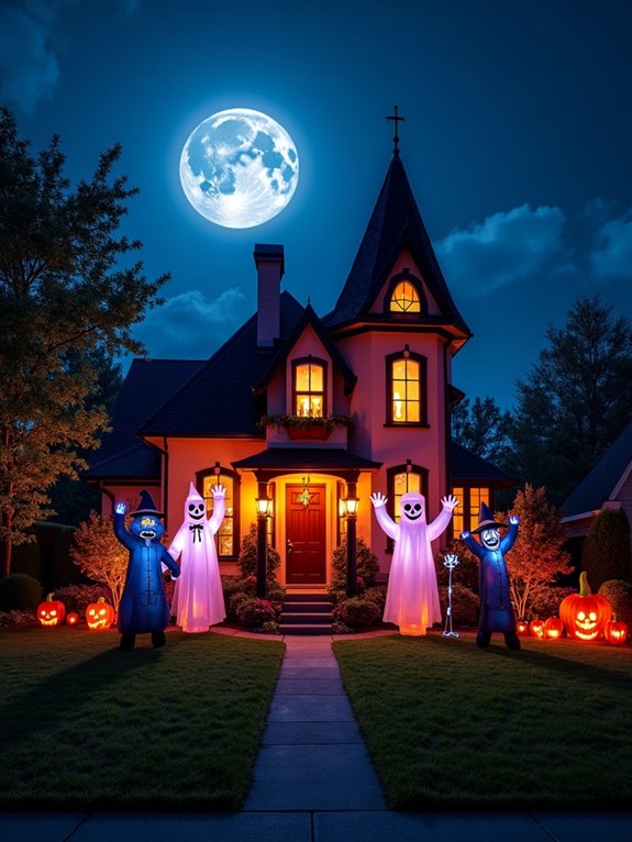 spooky inflatable haunted house