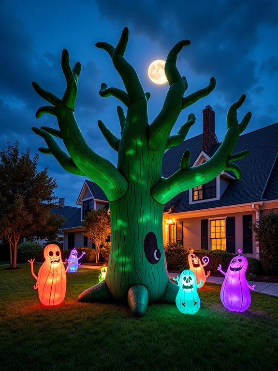 spooky inflatable haunted tree
