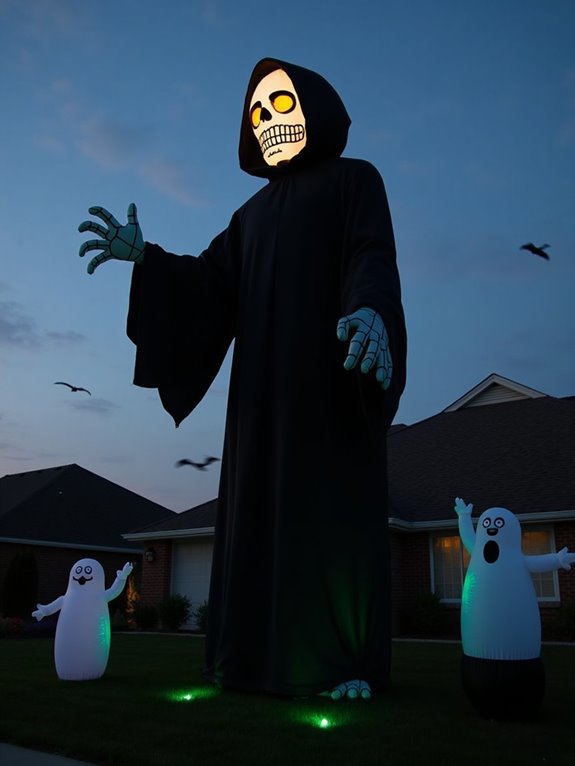 spooky inflatable reaper decoration