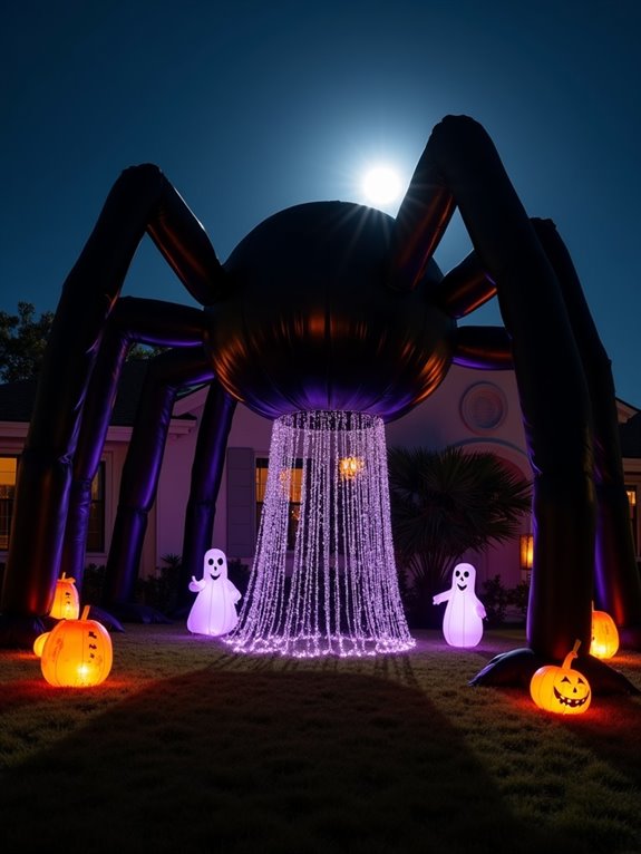 spooky inflatable spider decoration
