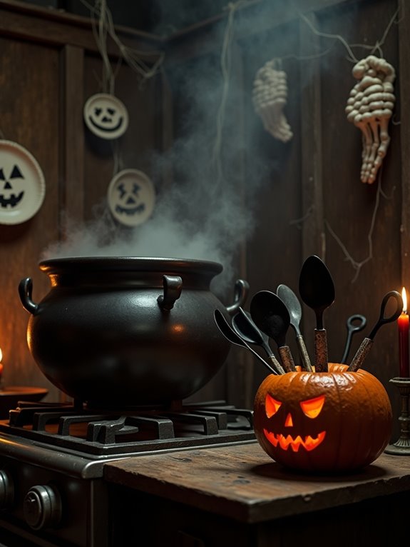spooky kitchen utensils theme