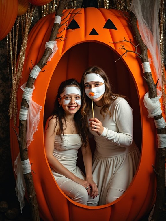 spooky mummy photo props