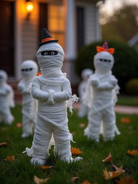 spooky mummy yard decorations
