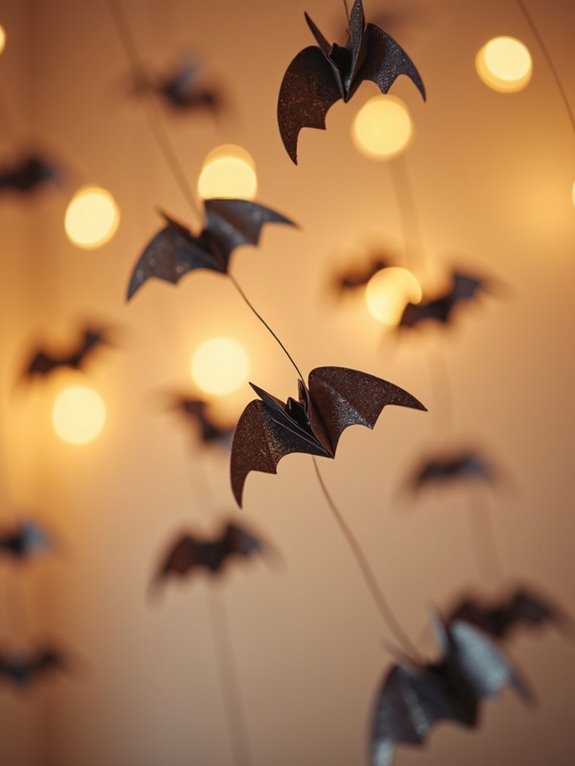spooky origami bat decoration